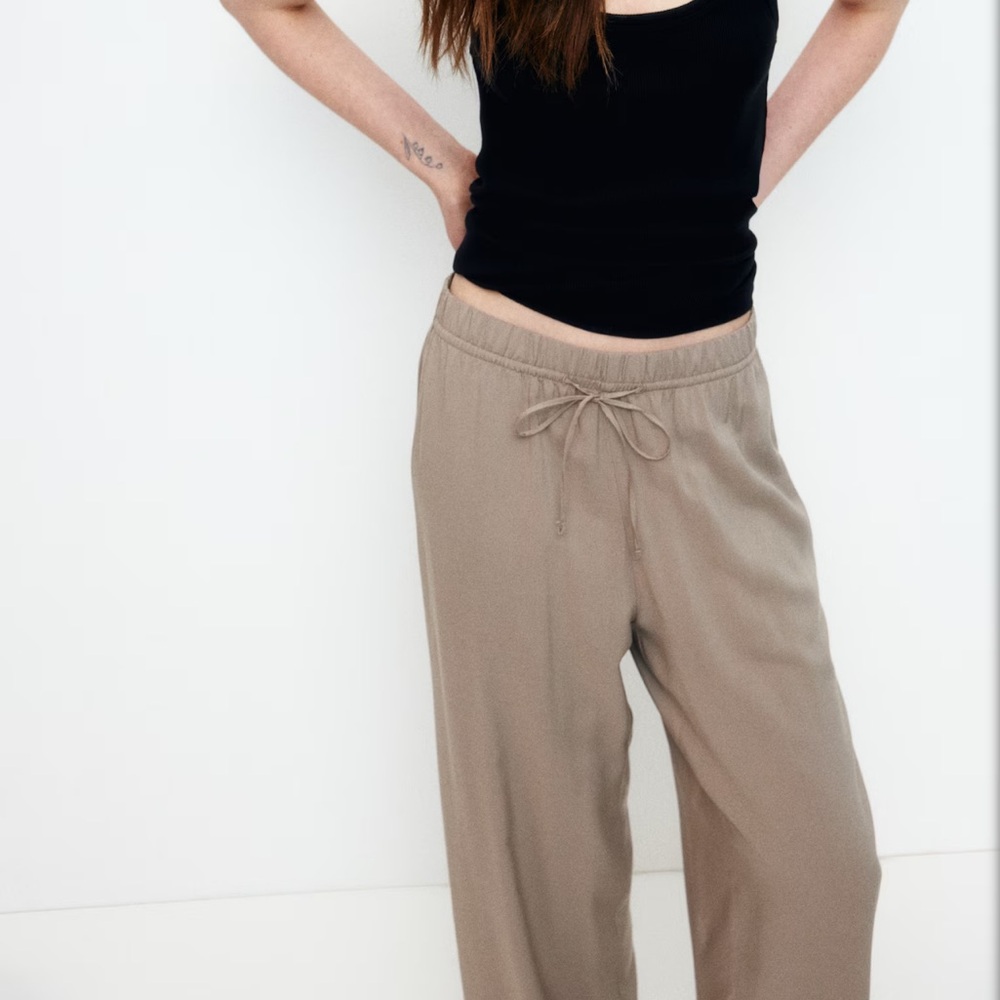 H&M Light Beige Drawstring Trousers - Picture 5 of 6